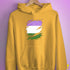 Genderqueer Pride Flag Ripped Reveal Hoodie - Mustard